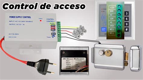 Sistema Control De Acceso Con Cerradura En Puerta Lector De Tarjetas Y