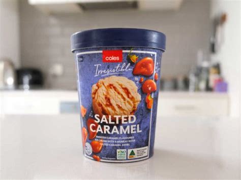 Review Of Coles Salted Caramel Ice Cream Scoop Club