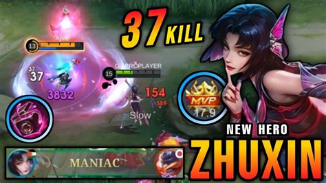 Kills Maniac Zhuxin New Hero Mlbb Broken New Hero