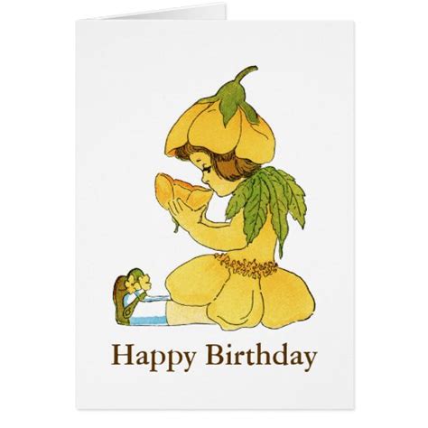 Yellow Buttercup Child Happy Birthday Note Card Zazzle