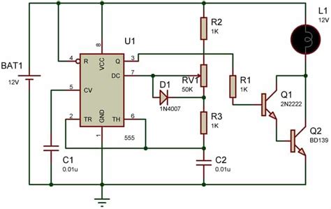 Simple Pwm Lamp Dimmer Circuit Using Ic Timer