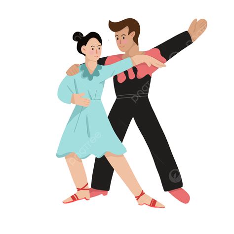 Duo Clipart Transparent Background Duo Latin Dance Cartoon Style