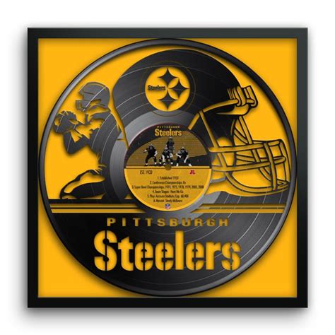 Pittsburgh Steelers Framed Cutout Record