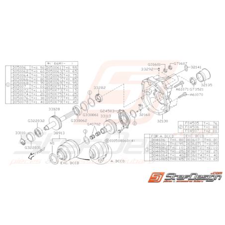 Sch Ma Extension Boite De Transfert Origine Subaru Sti Stef