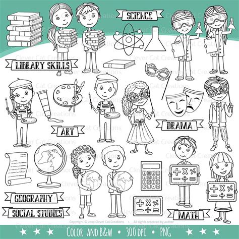 School Subjects Clip Art Bundle Made By Teachers