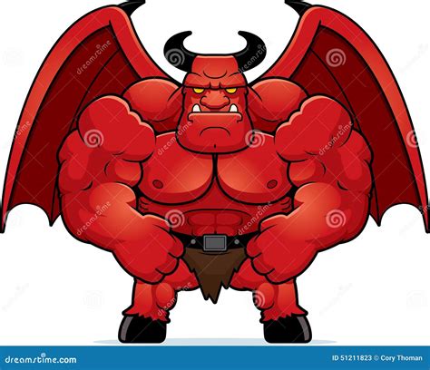 Cartoon Muscular Demon Stock Vector Illustration Of Wings 51211823