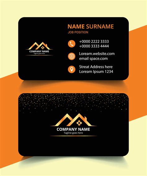 Black Business card Design, Luxury, Real estate business card, Creative ...