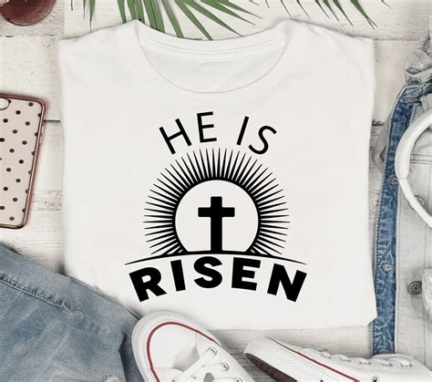 He Is Risen Easter Svg Easter Cross Svg Easter Svg Christian Svg