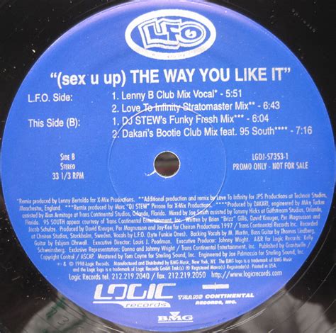 Lyte Funkie Ones Sex U Up The Way You Like It 1998 Vinyl Discogs