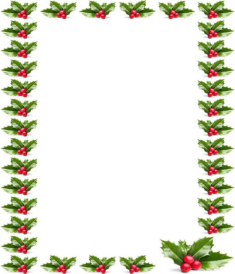 Holly Border Holiday Postcards | Paper Direct - Clip Art Library