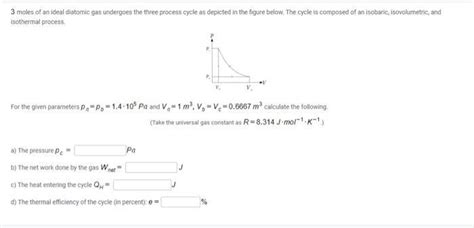 [solved] 3 Moles Of An Ideal Diatomic Gas Undergoe Solutioninn