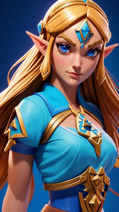 Dopamine Girl 1girl Princess Zelda Solo Looking At Viewer Blue