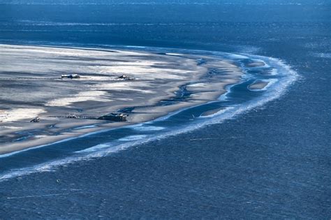 Sankt Peter Ording Von Oben Sandstrand Landschaft An Der Nordsee