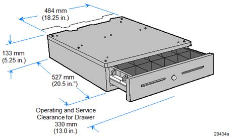 NCR 2189 Cash Drawer Dimensions