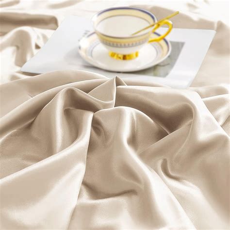 Nsgz 4 Pieces Satin Sheets Full Silky Satin Bed Sheet Set With 1