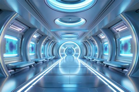 premium photo futuristic interior  future concept