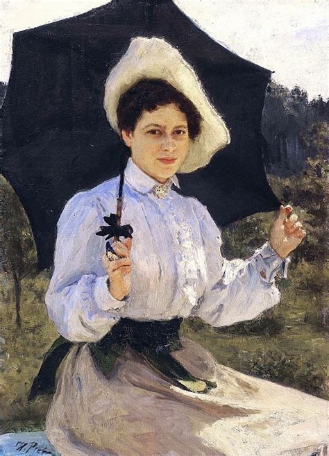 In The Sun Portrait Of N I Repina The Artists Daughter Ilya Repin