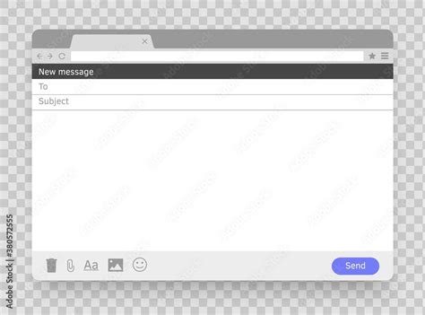 email message blank windowwindow browser vector screen page  mail