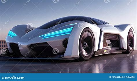 Electric Supercar Sci Fi Design Fantastic Sports Car Modern Project