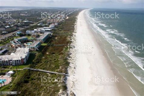 Pemandangan Udara Pantai St Johns County Florida Foto Stok Unduh