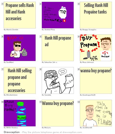 Propane sells Hank Hill and Hank accesories - Drawception