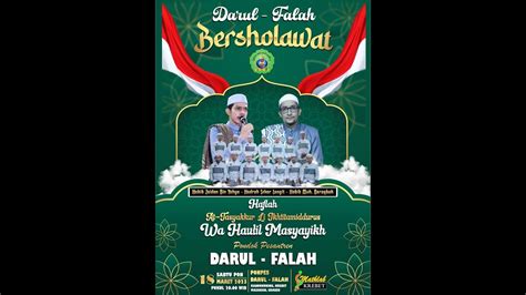 Live Streaming Pondok Darul Falah Bersholawat Bersama Habib Zaidan Bin