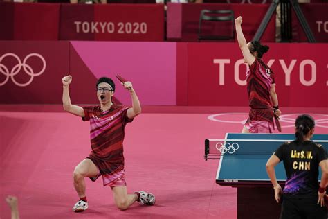 Japan Upsets China For Table Tennis Mixed Doubles Gold AP News