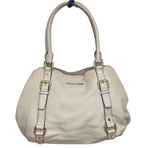 Michael Kors Michael Michael Kors Cream Leather Satchel Shoulder Bag