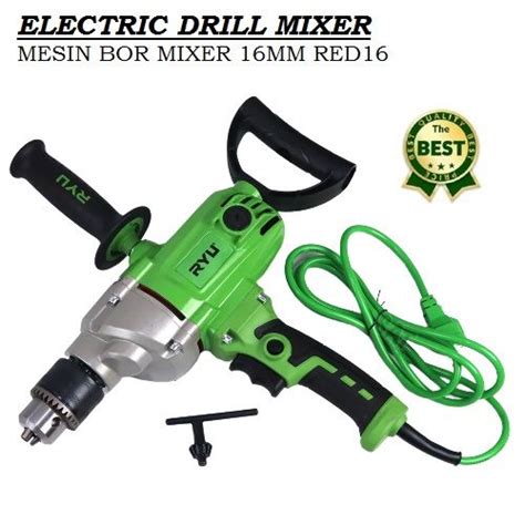 Ryu Mesin Pengaduk Cat 16mm Electric Drill Mixer Mesin Bor 16 Mm