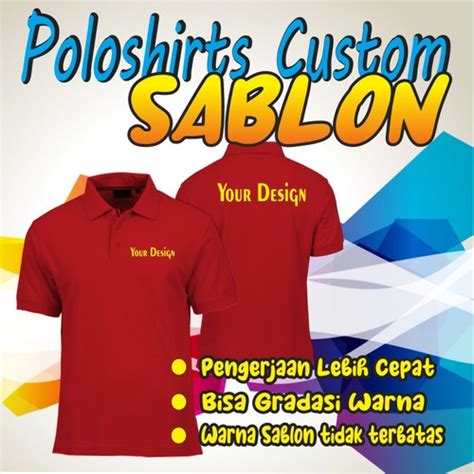 Jual Kaos Polo Custom Sablon Satuan Lusinan Kota Serang