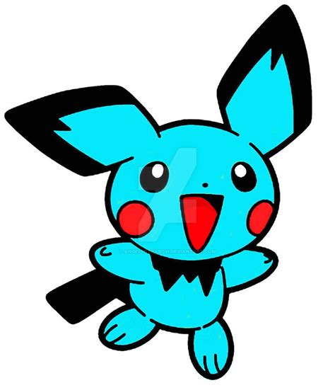 Blue Pichu by AngelWithABow on DeviantArt