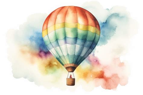 Ballon Hot Watercolor Stock Illustrations 525 Ballon Hot Watercolor