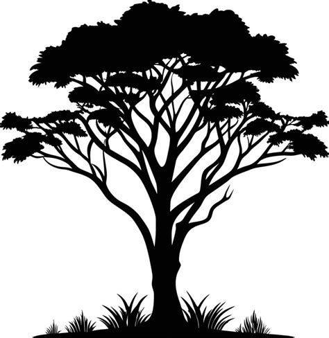 A Illustration Of African Tree Silhouette 45362353 Vector Art At Vecteezy