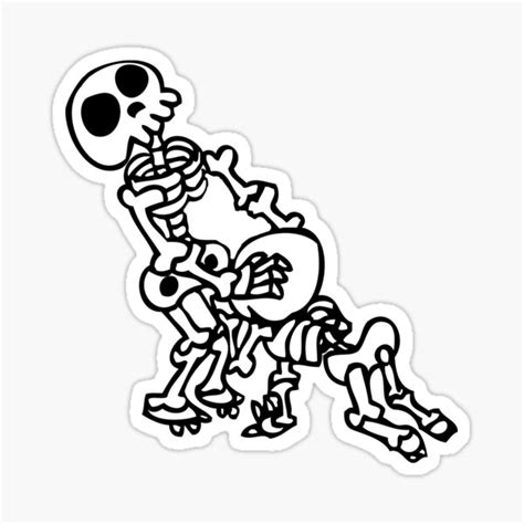 Funny Blowjob Sex Skeleton Sticker For Sale By Huggymauve Redbubble