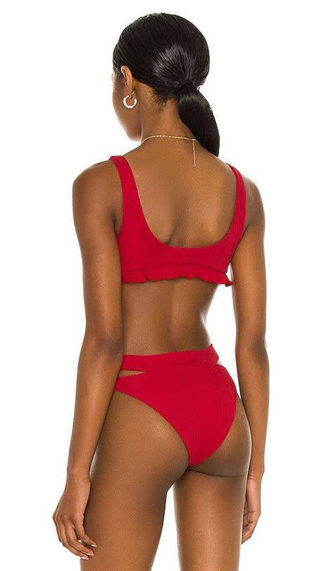 Buy Aro Swim X Madelyn Cline Lee Bikini Topred Scarlet At Off