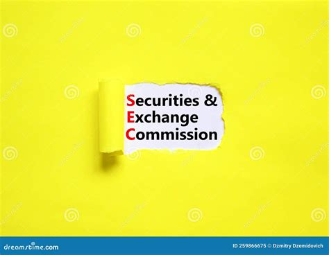 Sec Securities And Exchange Commission Symbol Concept Words Sec