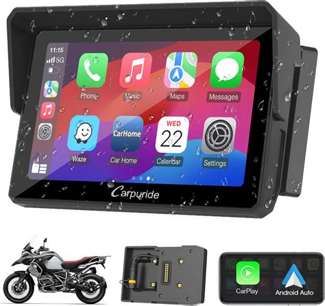 Carpuride W Pro Moto Carplay Cran Avec Interphone Fonction Sans