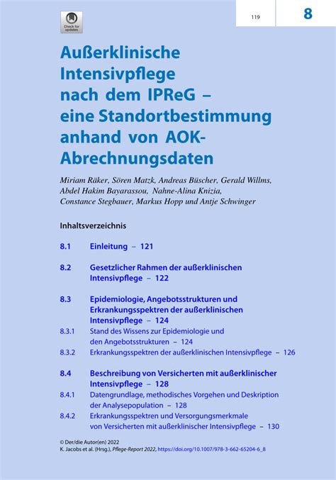 Pdf Au Erklinische Intensivpflege Nach Dem Ipreg Eine