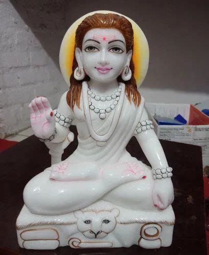 White Painted Marble Baba Balak Nath Ji Statue For Worship Size 12