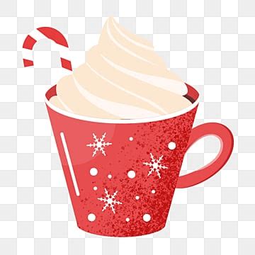 Hot Cocoa Cup Clipart Transparent PNG Hd Red Christmas Snowflake Cup