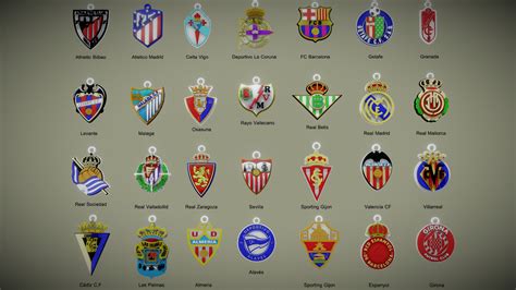 Spain League La Liga all teams printable - Buy Royalty Free 3D model by ...