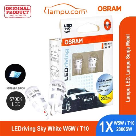 Jual Osram Lampu Senja Mobil LEDriving T10 W5W 6700K Sky White 2880SW