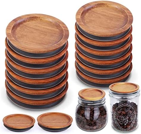 Amazon 40 Pieces Bamboo Mason Jar Lids Storage Canning Jar Lids 20