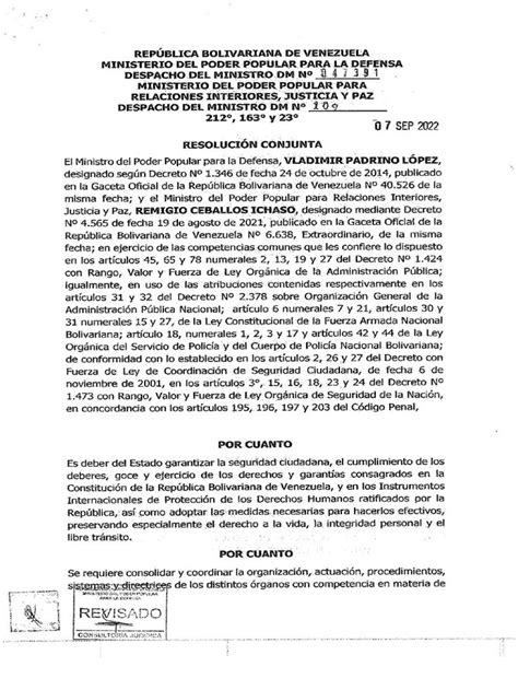 Resolucion Conjunta 109 Puntos De Control PDF In 2022 Ejercicio