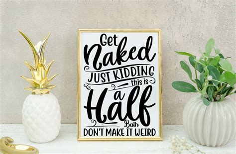 Get Naked Clipart Get Naked Printable Half Bath Printable Etsy