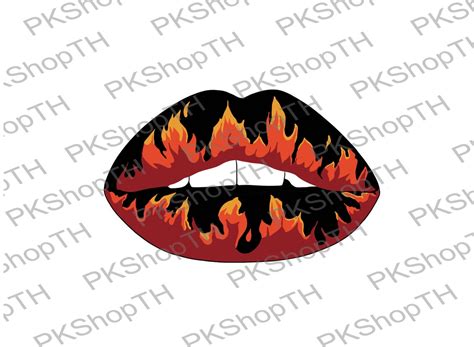 Flame Lips Svg Hot Sexy Lips Svg Png Pdf  Fire Flame Etsy