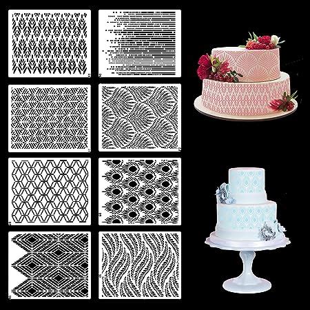 Amazon 4 Pcs Cake Stencils Floral Cake Decorating Stencils Plastic