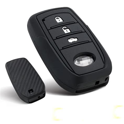 Carbon Fiber Pattern Soft Silicone Protect Smart Car Key Case Cover For