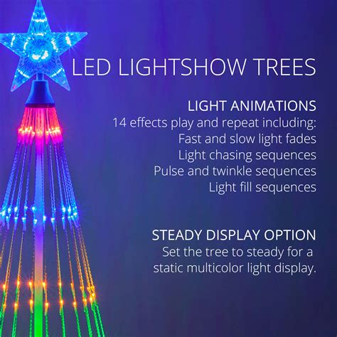 Wintergreen Lighting 6ft Animated Led Christmas Tree Indooroutdoor