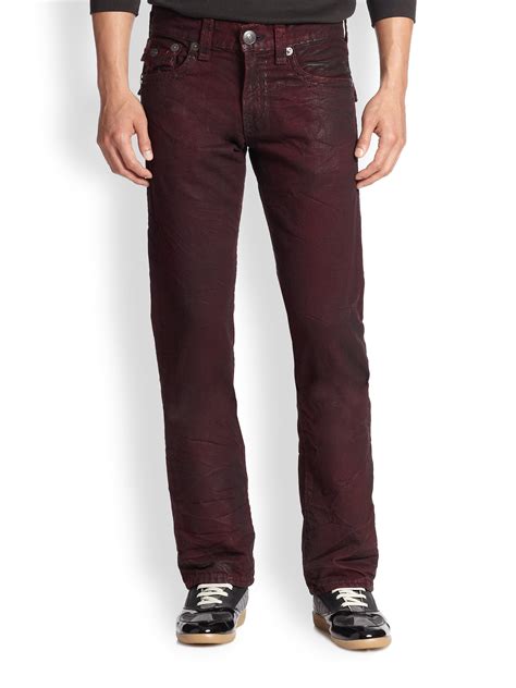 True Religion Ricky Straight Leg Jeans In Red For Men Lyst